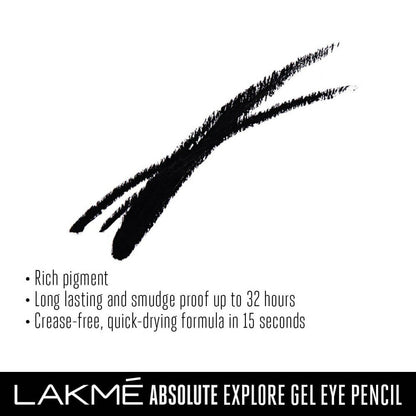 Lakme Absolute Explore Eye Pencil - Mysterious Black - Distacart