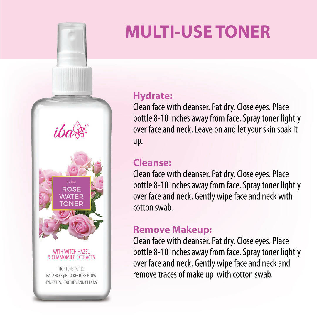 Iba 3-in-1 Rose Water Toner - Distacart