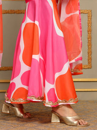 Thumbnail for Pomcha Jaipur Pink Saadgi Rangeen Sharara Set - Distacart