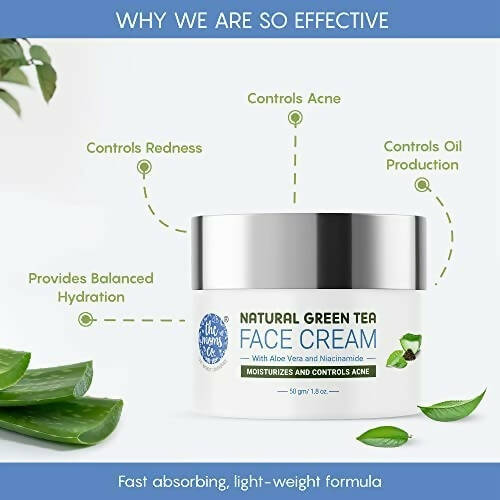 The Moms Co.Natural Green Tea Face Cream - Distacart