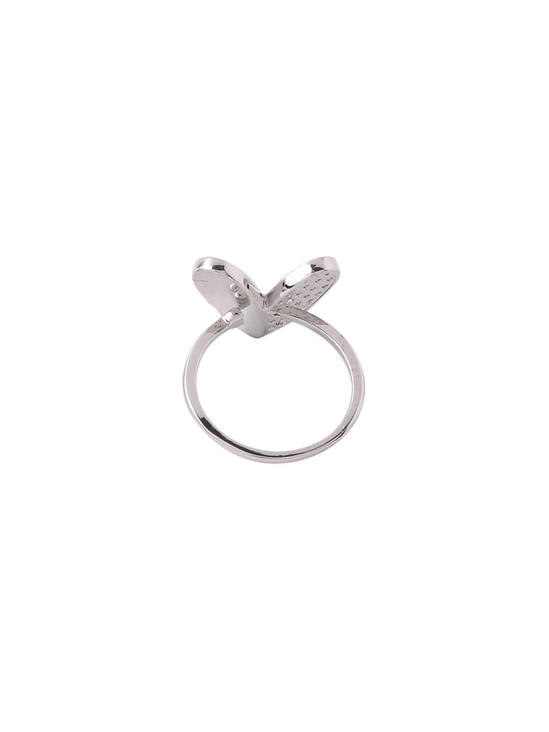 NVR Women's Stylish Latest Silver Plated Ring With Ad Stones - Distacart