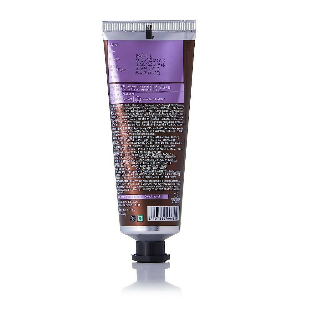 Fabessentials Coffee Lavender Hand Cream - SPF 15 - Distacart