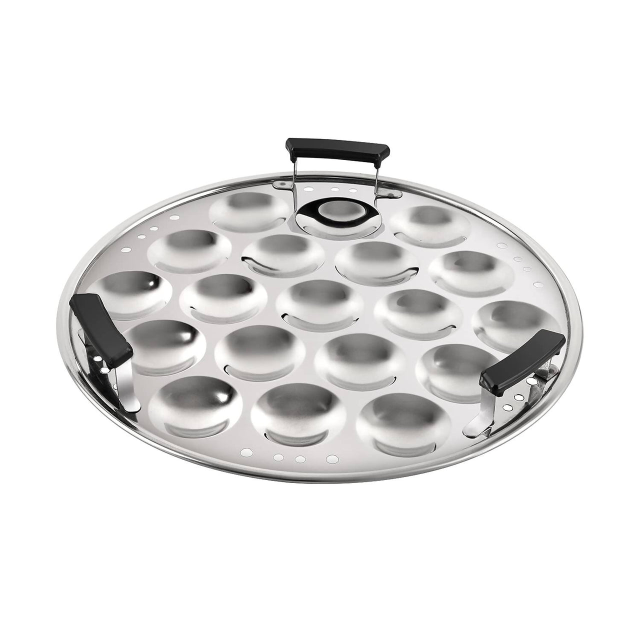 Cello Stainless Steel Induction Base Idli Cooker (Idly Maker) And Multi Kadhai With 6 Plates - Distacart