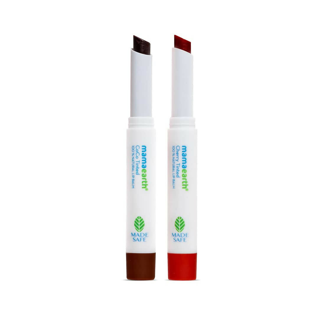 Mamaearth CoCo and Cherry Tinted 100% Natural Lip Balms - Distacart
