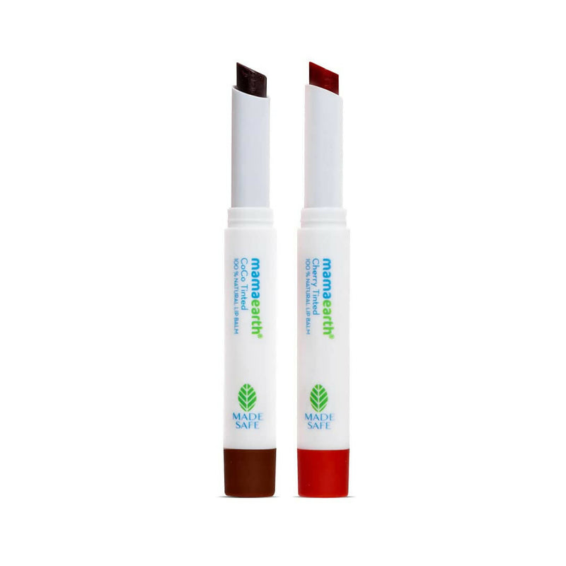 Mamaearth CoCo and Cherry Tinted 100% Natural Lip Balms - Distacart