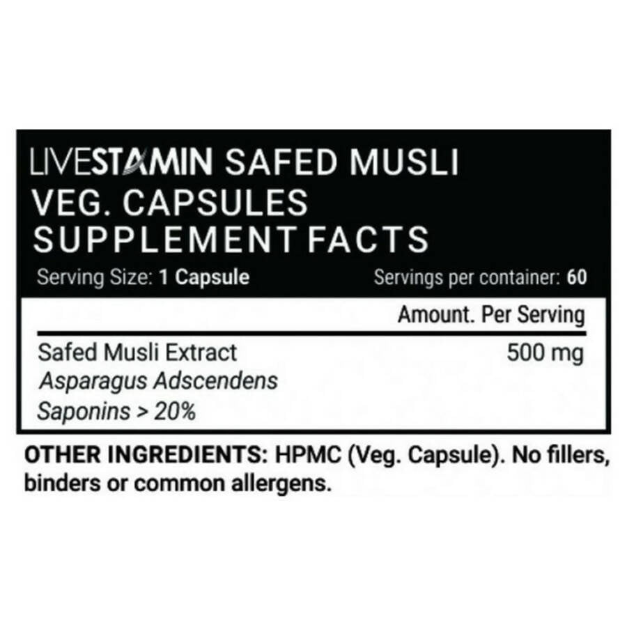 Livestamin Safed Musli Capsules - Distacart