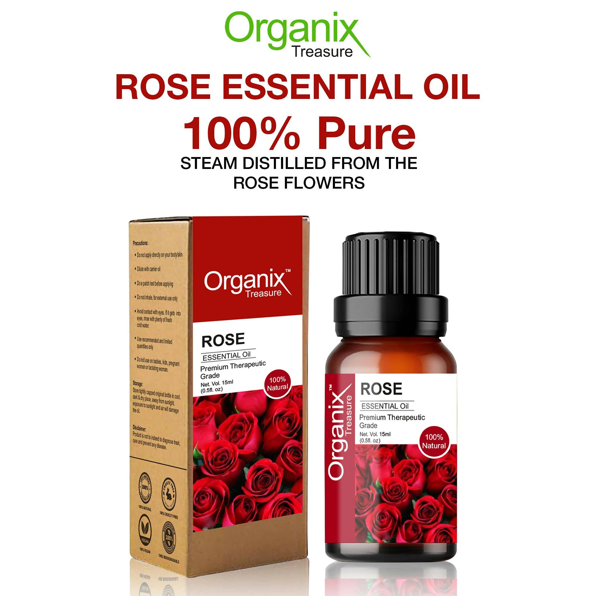 Organix Treasure Rose Essential Oil - Distacart