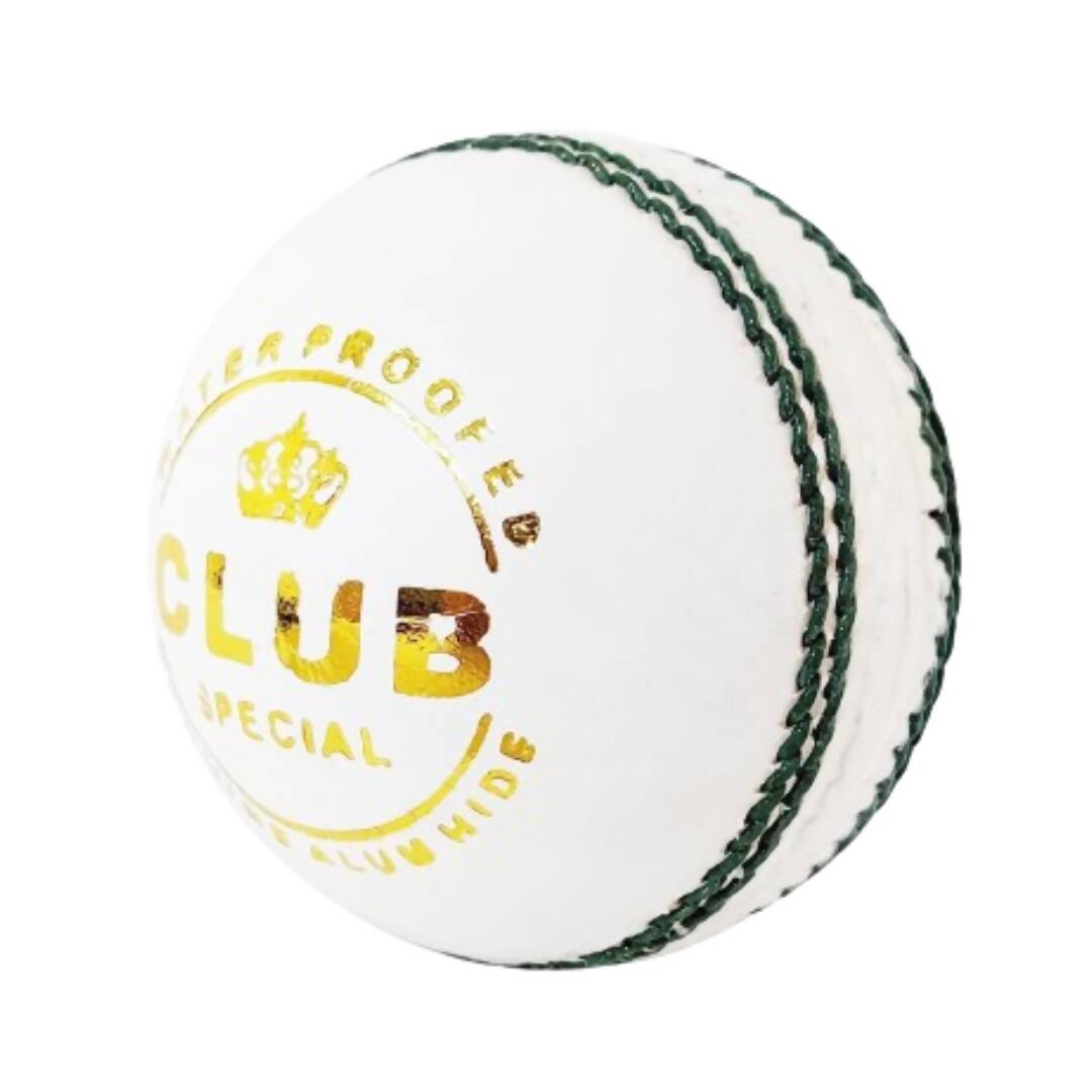 Prokick Club Four Piece Leather Cricket Ball - White - Distacart