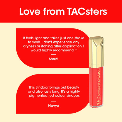 TAC - The Ayurveda Co. 100% Natural Herbal Liquid Sindoor Red - Distacart