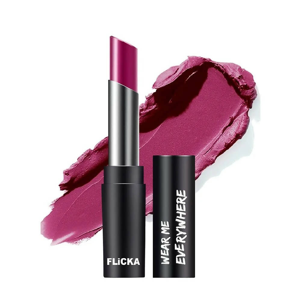 FLiCKA Wear Me Everywhere Creamy Matte Lipstick Propose The Purple - Distacart