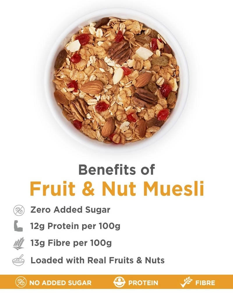 True Elements Fruit And Nut Muesli - Protein Rich