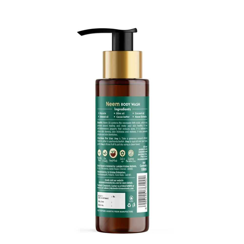 Lakshmi Krishna Naturals Neem Body Wash - Distacart