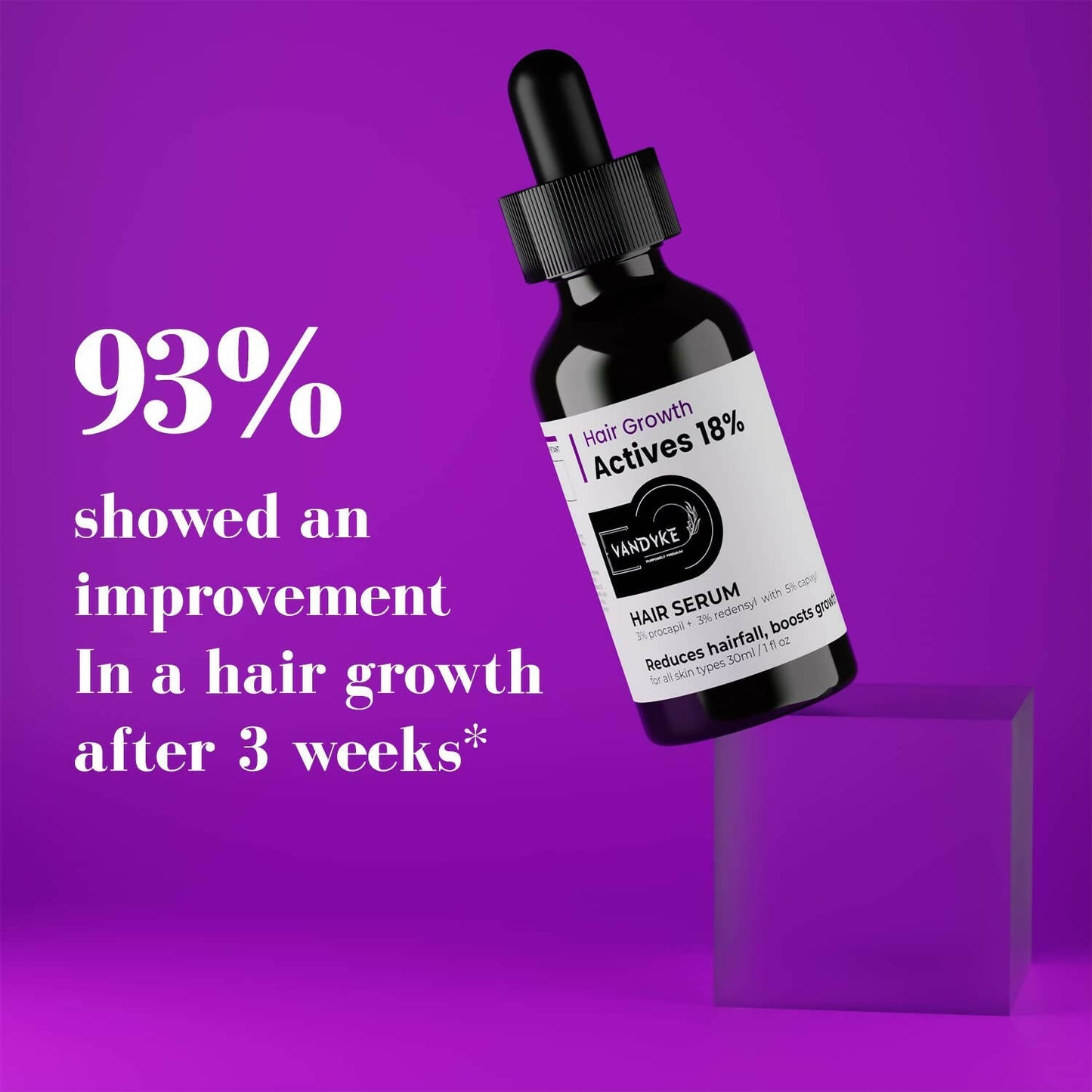 Vandyke Hair Growth Actives 18% Hair Serum - Distacart