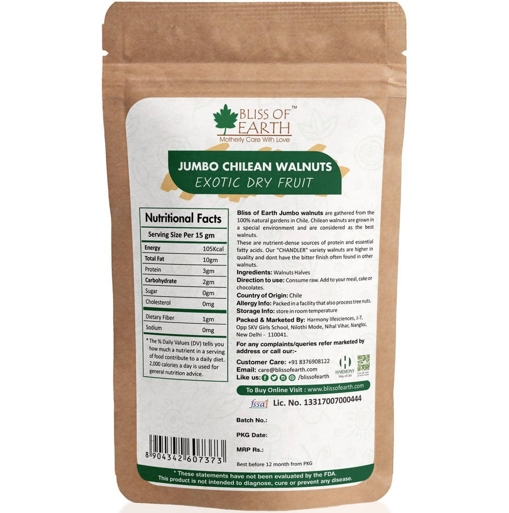 Bliss of Earth Jumbo Chilean Walnuts - Distacart