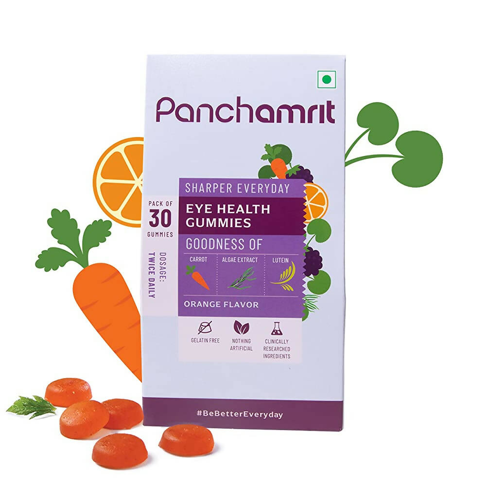 Panchamrit Eye Health Gummies-Orange Flavor - Distacart