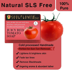 Soulflower Juicy Red Tomato Handmade Soap - Distacart