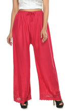 Thumbnail for Mominos Fashion Moeza Reyon Cotton Magenta Cut Work Palazzo