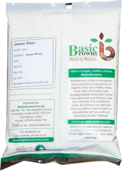 BasicBrowns Jowar Flour - Distacart