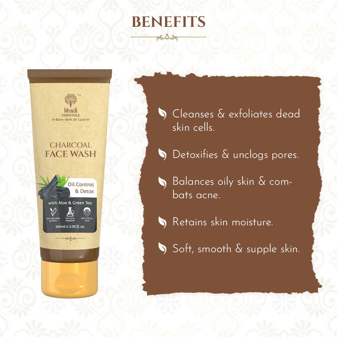 Khadi Essentials Activated Charcoal Face Wash - Distacart