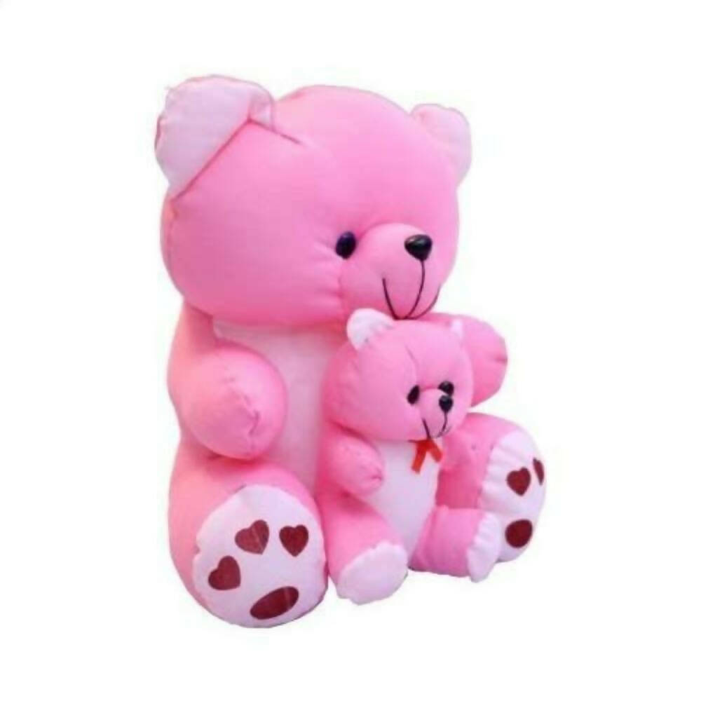 Tedstree Soft Toys Skin Friendly Super Soft Mother With Child Teddy Bears (Pink ) - Distacart