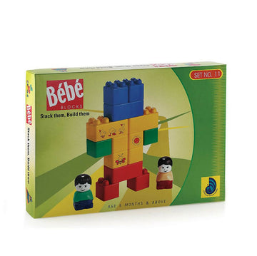 Peacock Learning & Educational Building Interlocking Blocks Set For Kids- Bebe Set No 11 - Distacart