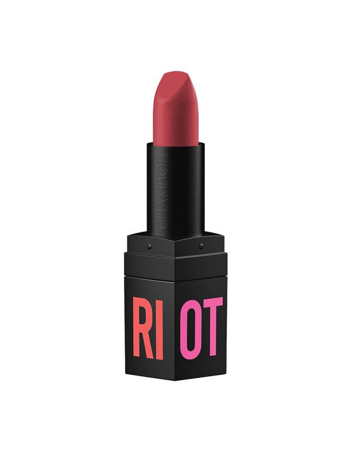 Chambor Long Lasting Matte Riot Lipstick - Fire Engine 253 4.5 gm\