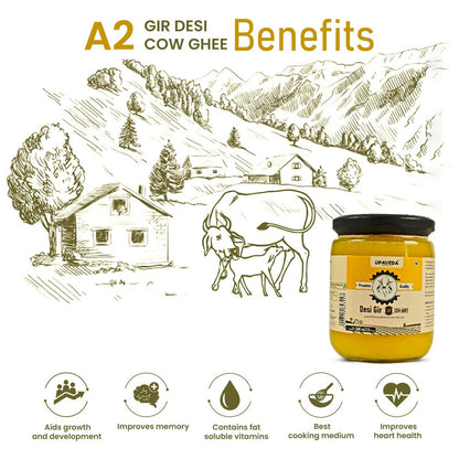 Upaveda A2 Pure Ghee| 100% Gir Cow Ghee - Distacart