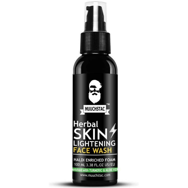 Muuchstac Herbal Skin Lightening Haldi Face Wash For Men - Distacart