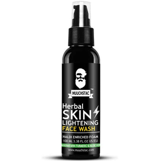 Muuchstac Herbal Skin Lightening Haldi Face Wash For Men - Distacart