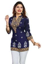 Thumbnail for Snehal Creations Endearing Ethnicity Short Blue Tunic