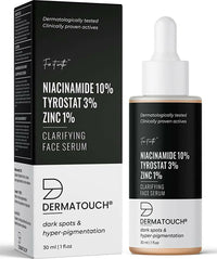 Thumbnail for Dermatouch 10% Niacinamide, Tyrostat 3%, Zinc 1% Clarifying Face Serum - Distacart