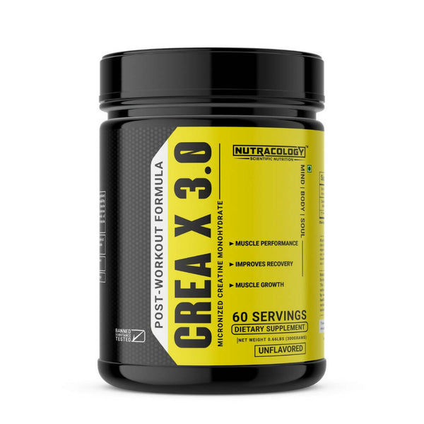 Nutracology Crea X 3.0 Micronized Creatine Powder Supports Athletic Performance & Power - Distacart