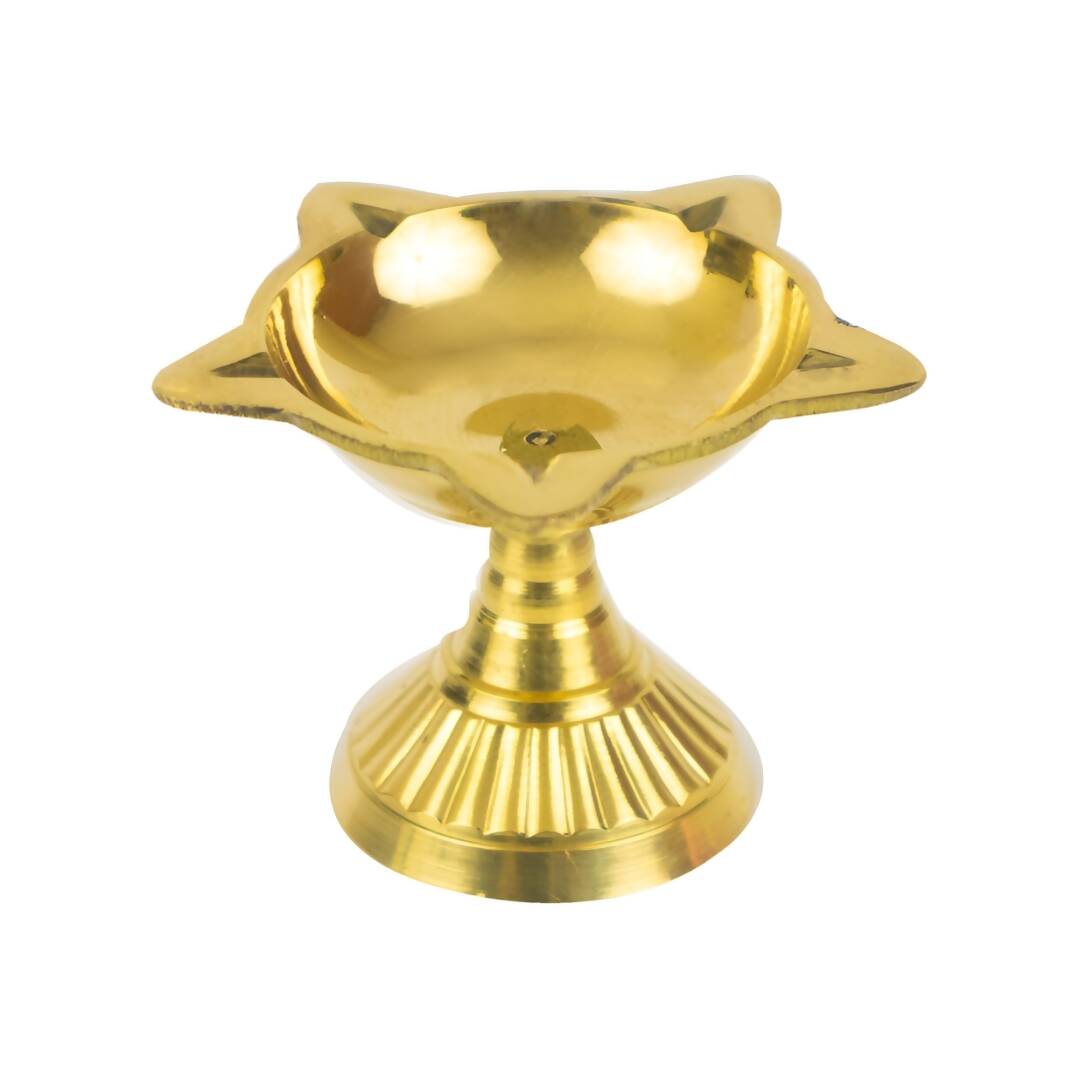 Spillbox Gold-Toned Brass Diya Pooja Essential - Distacart