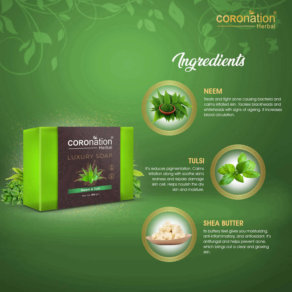 Coronation Herbal Neem & Tulsi Luxury Soap - Distacart