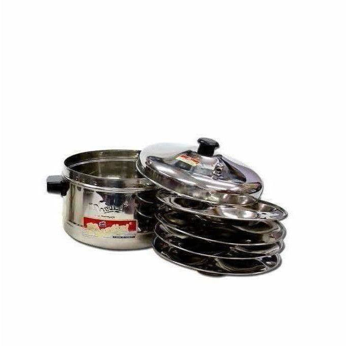 S.K Stainless Steel idli Stand (4 Plates) Stainless Steel Idli Maker-Idli Cookware - Distacart