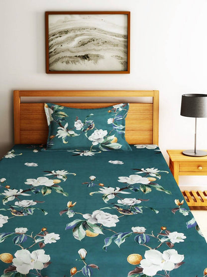 Home Sizzler Unisex Green Bedsheets - Distacart