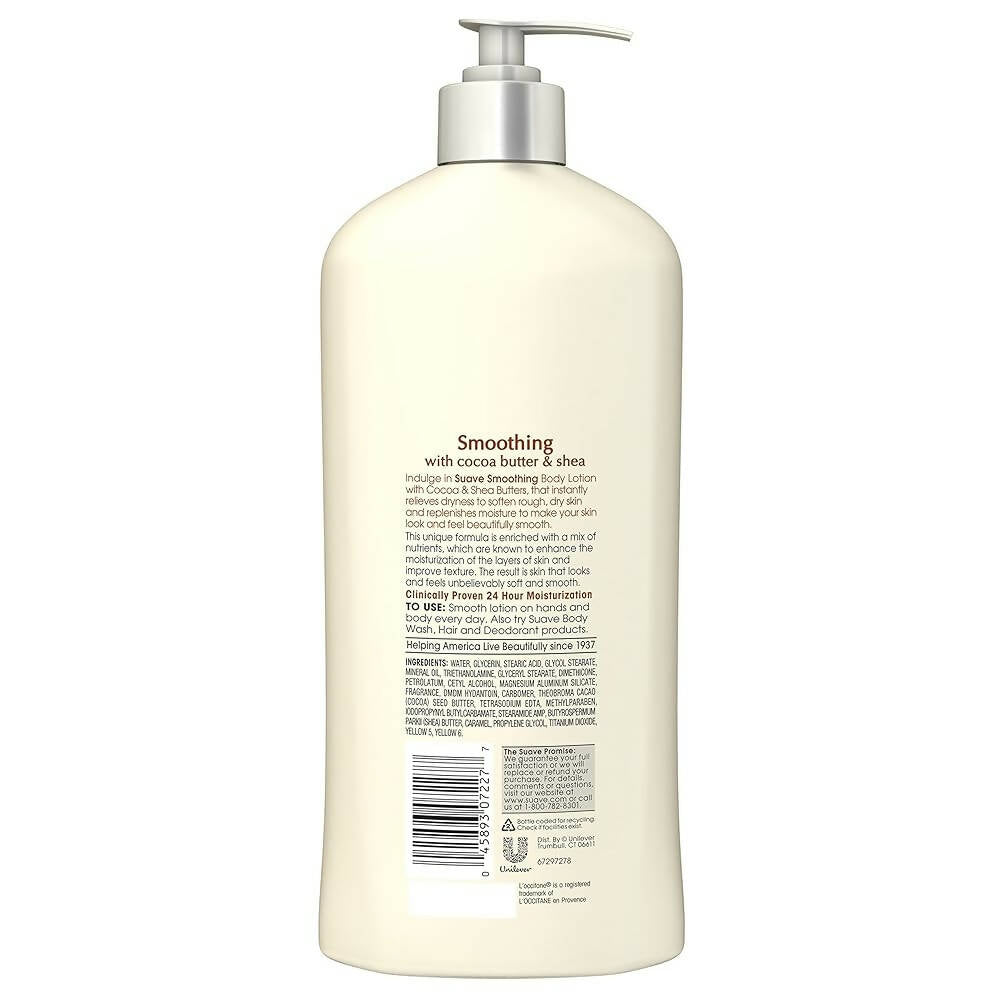 Suave Smoothing Body Lotion with Cocoa & Shea Butter - Distacart