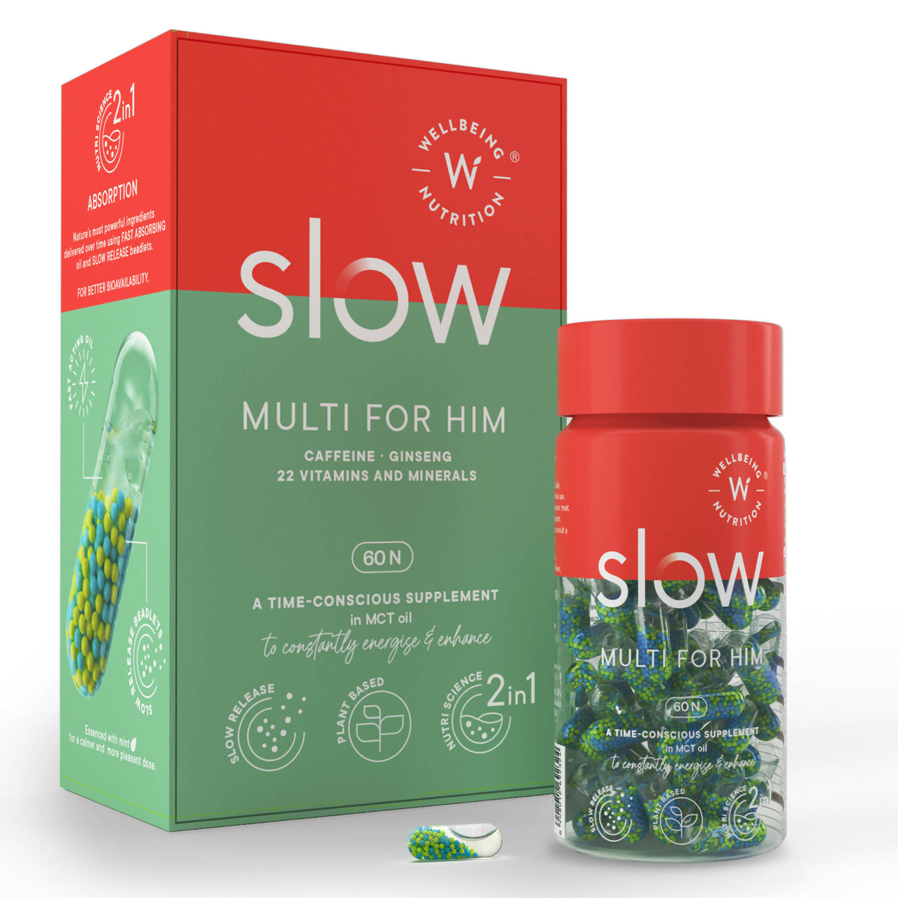 Wellbeing Nutrition Slow | Multivitamin for Him Capsules - Distacart