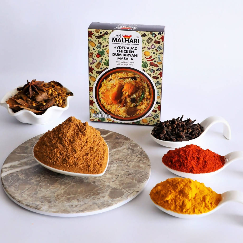 Shri Malhari Hyderabadi Chicken Dum Biryani Masala - Distacart
