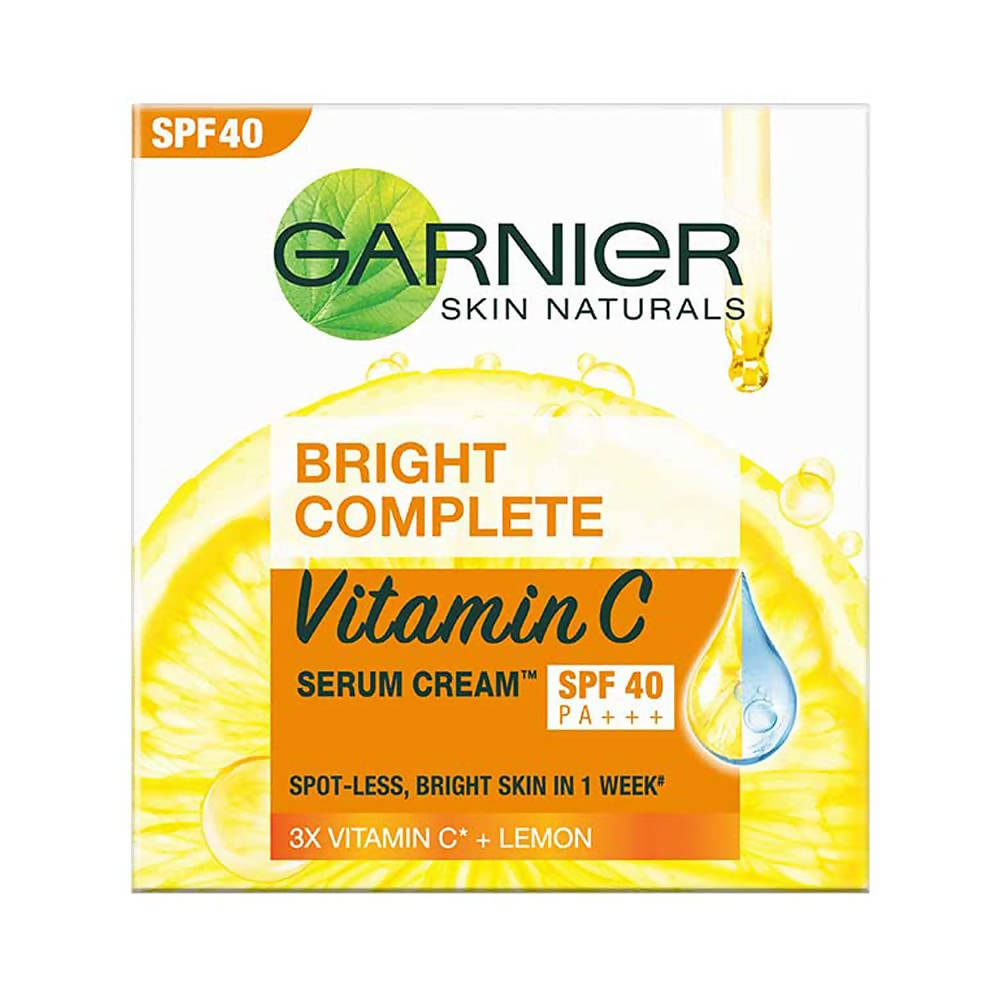 Garnier Bright Complete Vitamin C SPF40/PA+++ Serum Cream - Distacart