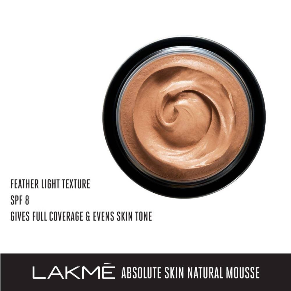 Lakme Absolute Skin Natural Mousse - Almond Honey - Distacart