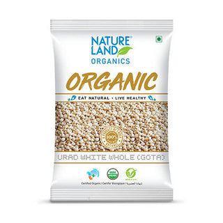 Nature Land Organics Urad White Whole (Gota) - Distacart