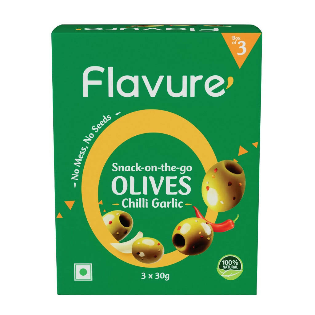 Flavure Snack-On-The-Go Olives Chilli Garlic - Distacart