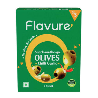 Flavure Snack-On-The-Go Olives Chilli Garlic - Distacart