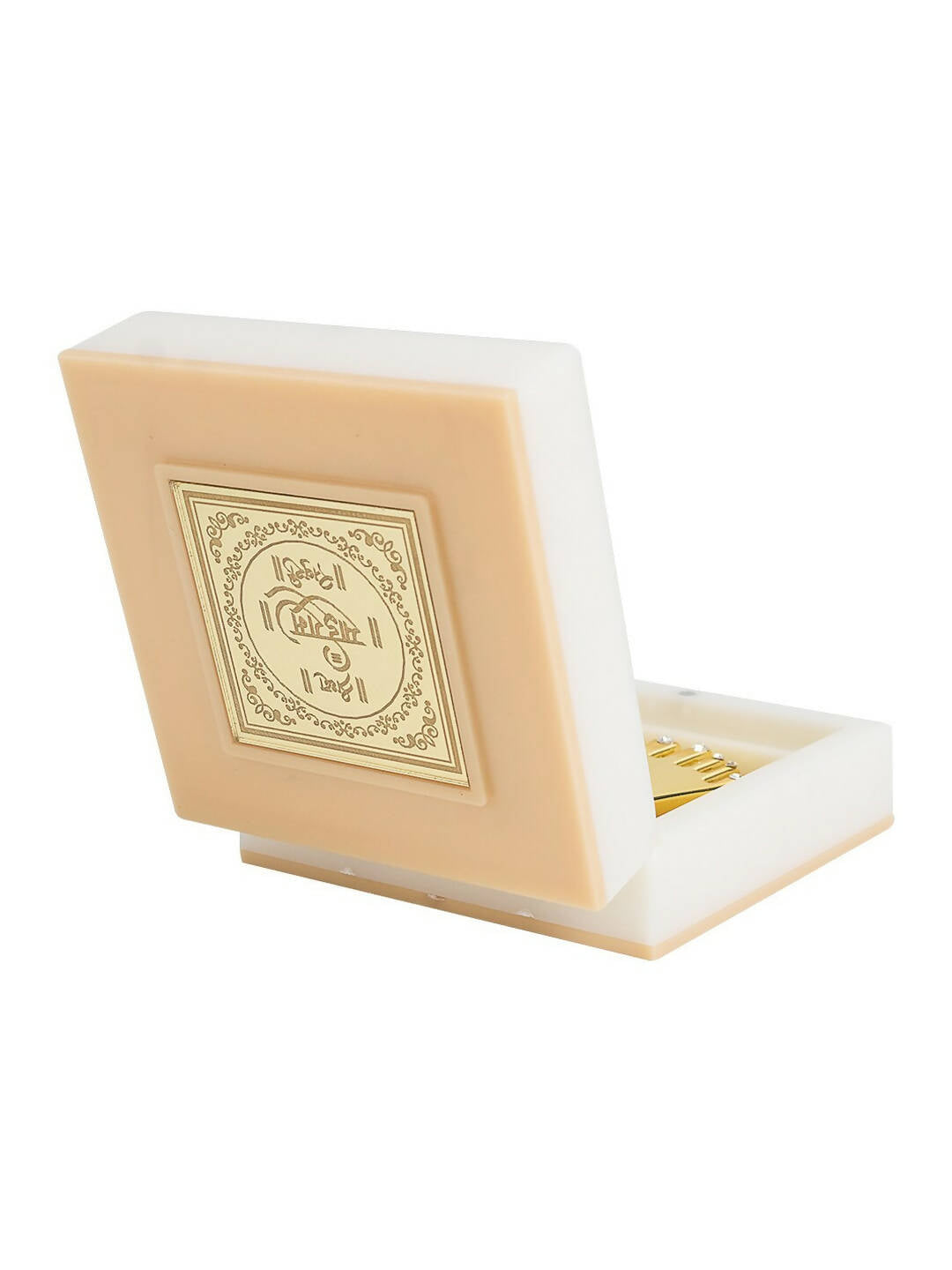Golden Peacock White 24 Ct Gold Polished White SaiBaba Wood Prayer Box - Distacart