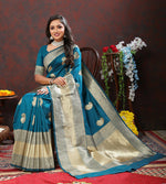 Thumbnail for Lorenvalley Fashion Rama Soft Silk Woven Design Gold Zari Weaving Saree - Distacart