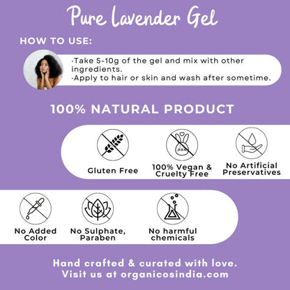 Organicos Pure Lavender Face Gel - Distacart