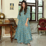 Thumbnail for PartyWear Designer Sky Blue Pure Maslin Palazzo Suit - Anbazaar - Distacart