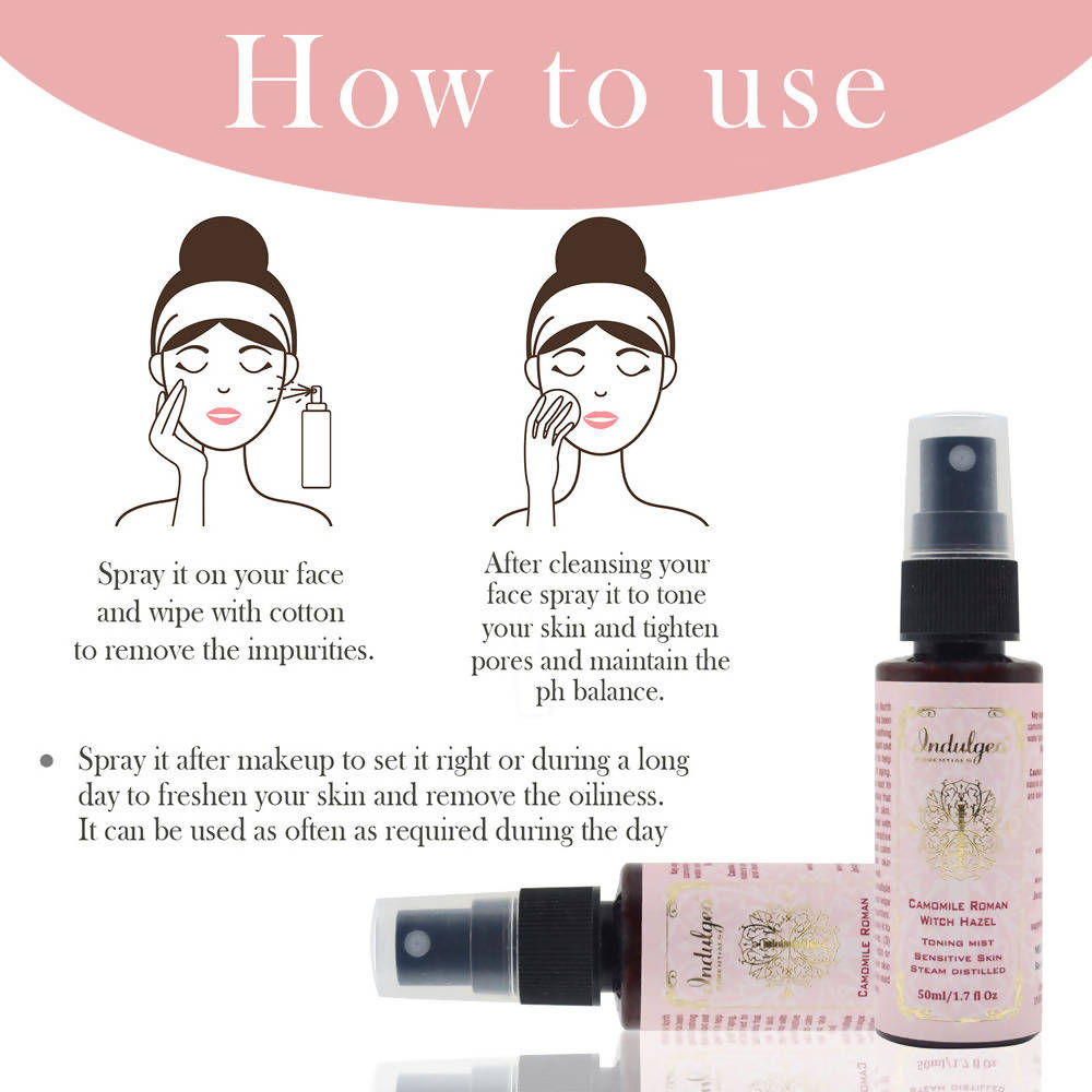 Indulgeo Essentials Camomile Roman Witch Hazel Toning Mist