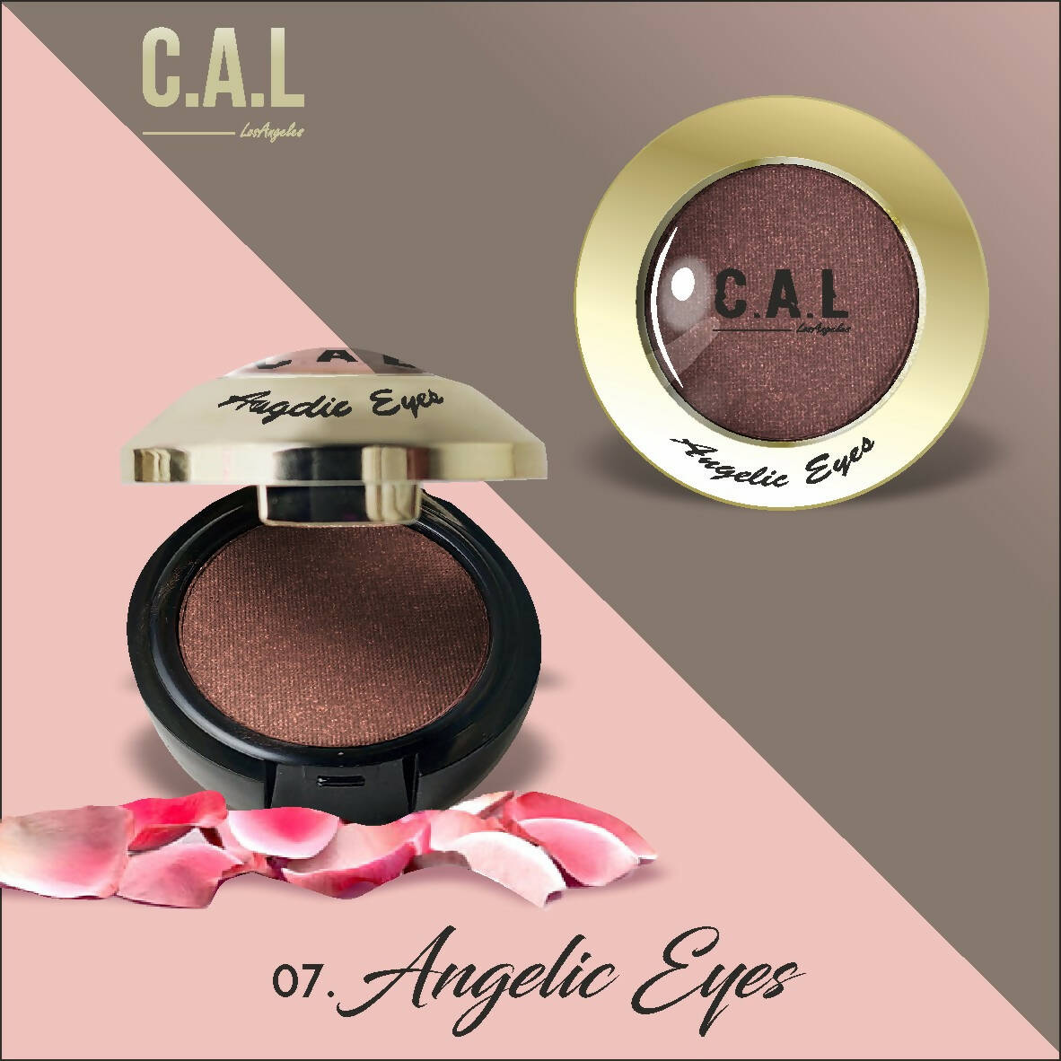CAL Los Angeles Angelic Eye Shadow (Single Eyes) 07-Brown - Distacart